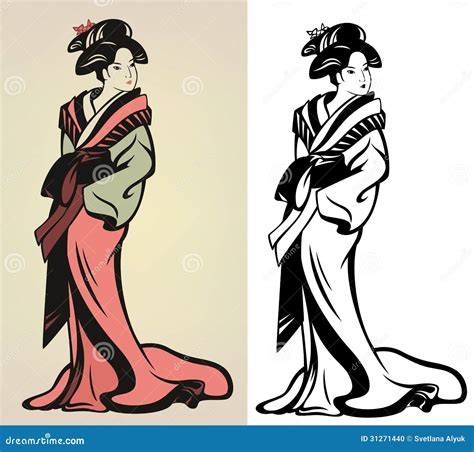 Geisha Ilustración Del Vector Ilustración De Estilo 31271440
