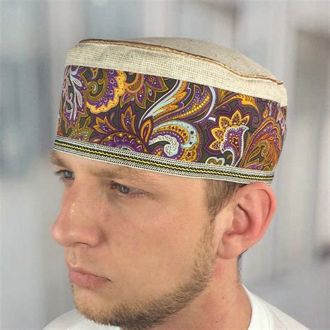 Kufi Hat Mens Muslim Skull Cap For Men Ethnic Taqiyah Hat With Etsy