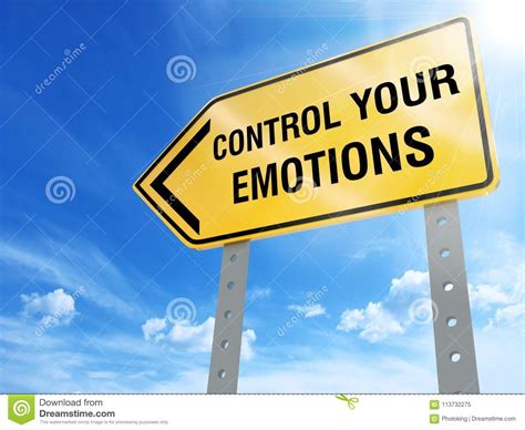 Control Your Emotions Sign Stock Illustration Illustration Of