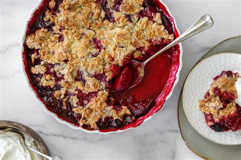 Fresh Plum Crumble With Spiced Crumb Topping Recipe
