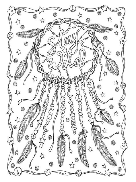 Girly Dream Catcher Pages Coloring Pages