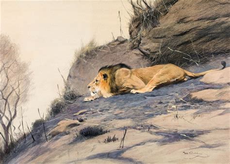 Prowling Lion By Wilhelm Friedrich Kuhnert On Artnet