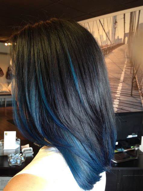 Black Hair Blue Highlights