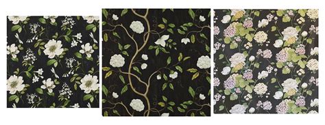Floral Fabrics With A Black Background Design Indulgence