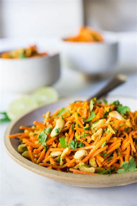 Bombay Carrot Salad With Cashews And Raisins Tossed In A Fragrant