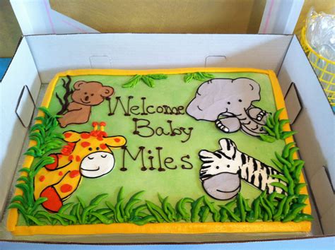 Pin By Gabs Castell On Parenting Safari Baby Shower Cake Zoo Baby
