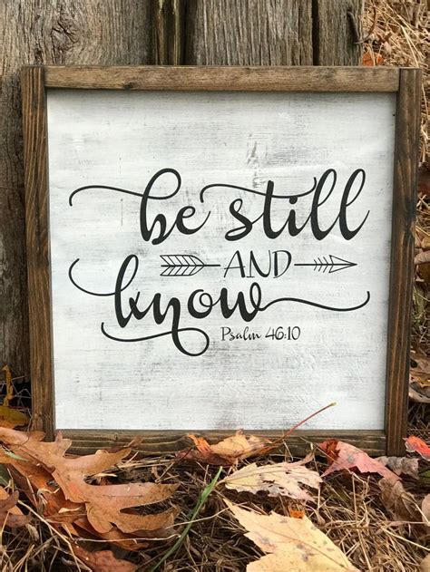Excited To Share This Item From My Etsy Shop Be Still And Know Sign