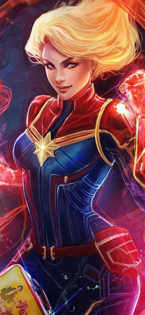 1242x2688 Captain Marvel Powerful Iphone XS MAX HD 4k Wallpapers