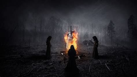 Witch Fire Ritual Forest Wallpaper Gb Hd Wallpapers American Horror