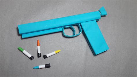 Diy How To Make A Paper Ghost Gun That Shoots Paper Bullets Toy