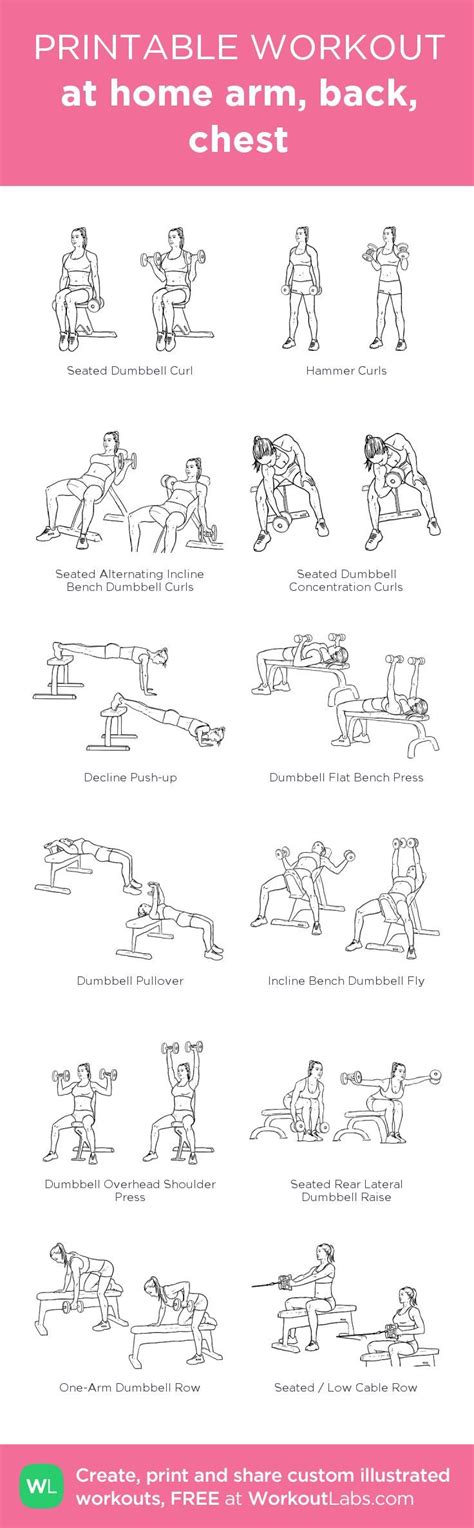 At Home Arm Back Chest My Visual Workout Created At