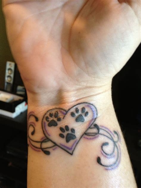 Paws In Heart Tattoo Friend Tattoos Dog Tattoos Animal Tattoos Body