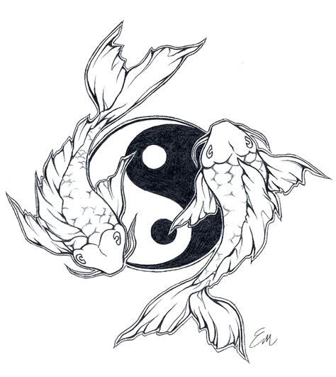 Yinyang Koi Fish Tattoo Design By Les Belles On