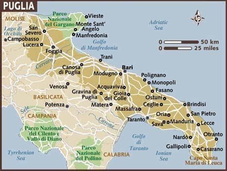 Towns That You Should Visit In Puglia Map Puglia Italy Italy Map