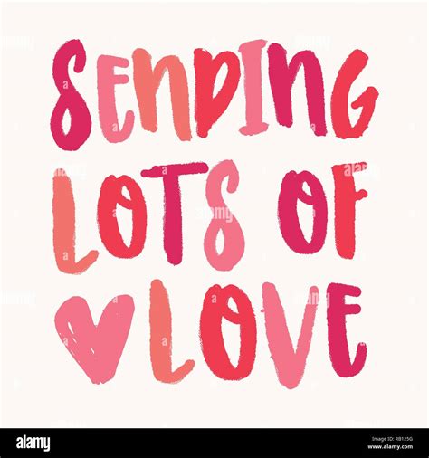 Sending Lots Of Love Valentines Day Greeting Card Template With