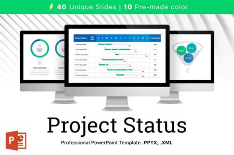 Project Status Powerpoint Template Etsy