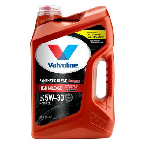 Valvoline High Mileage With Maxlife Technology Sae 5w 30 Synthetic