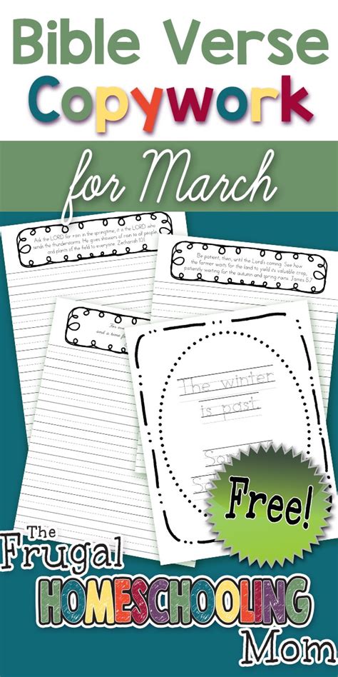 Spring Bible Verses To Print Copywork Pages For Kids Tfhsm