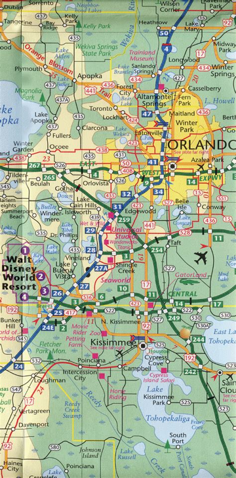 Map Of Central Florida Roads Lgq Road Map Of Central Florida
