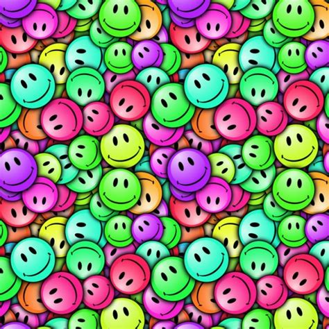 Multicolor Smiley Faces Pattern