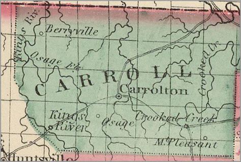 Carroll County Arkansas Was Osage Territory ~boone County Was Formed