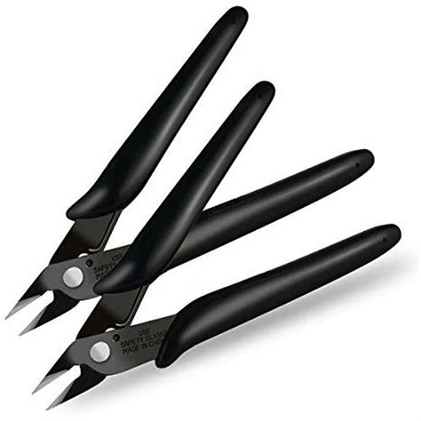 Wire Cutters Flush 5 Inch Zip Tie Snips Black Hand Tools Home
