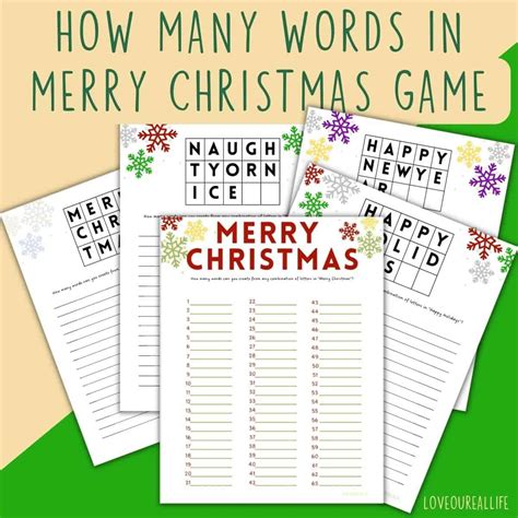 how many words can you make from merry christmas printable ⋆ love our real life