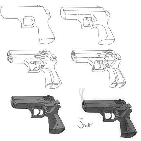 Drawing body poses drawing reference poses drawing ideas gun art drawing expressions weapon concept art. how to draw a gun step by step | How to draw a gun! by ...