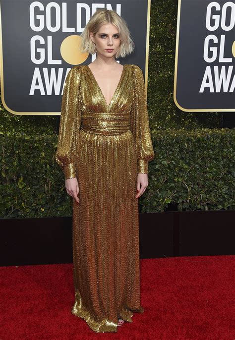 Lucy Boynton On The Red Carpet At The Golden Globes 2019 Photos On
