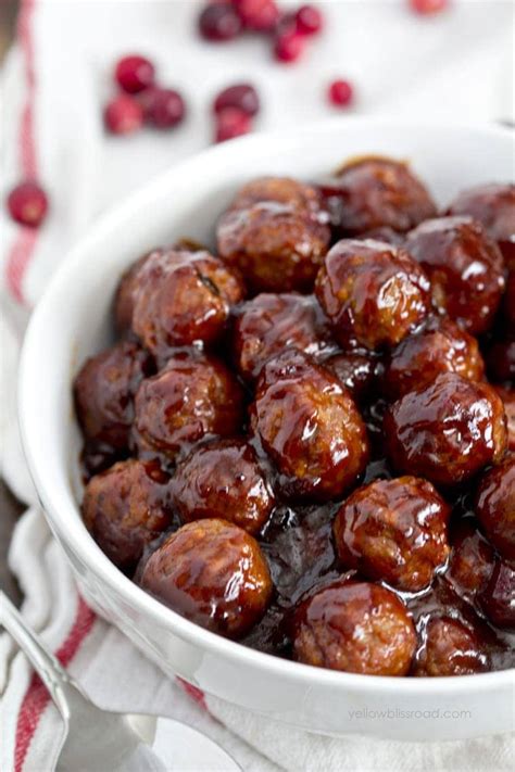 Easy Cranberry Bbq Meatballs Stovetop Or Slow Cooker
