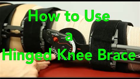 How To Use The Hinged Knee Brace Youtube