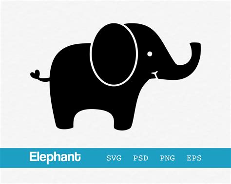 Elephant Svg Elephant Eps Elephant Clipart Elephant Png Etsy Uk
