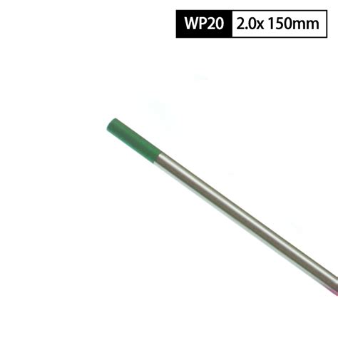WP20 Pure Tungsten Electrode 5 64 X 6 2 0 X 150mm For TIG Welding