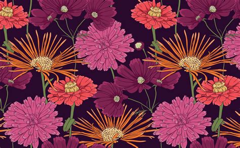Bold Flower Blossoms Wallpaper For Walls Lavender Flowers