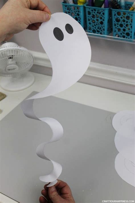 Print And Cut Dangling Ghost Halloween Decorations
