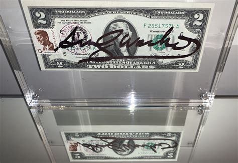 Andy Warhol 2 Zwei Dollar Schein Mit Bleistift Signiert 1976