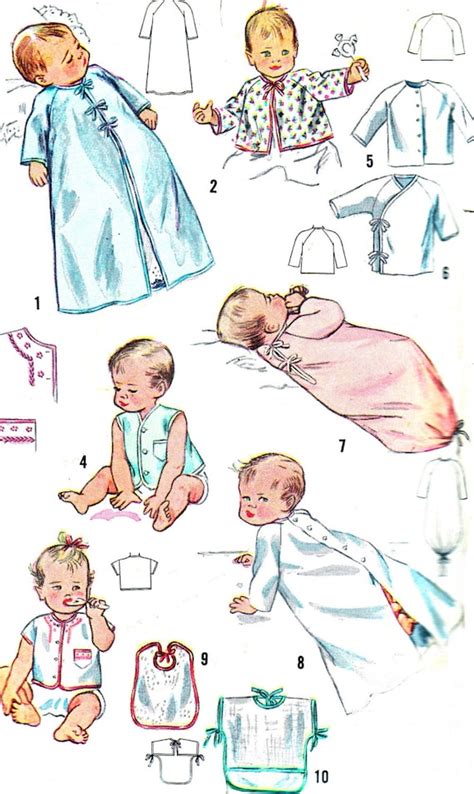 1940s Baby Layette Vintage Sewing Pattern By Paneenjerez On Etsy