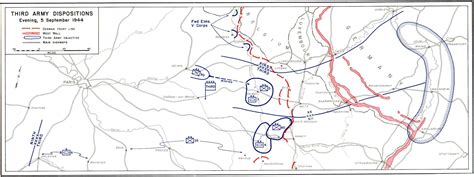 Map Map Depicting The Dispositions Of The Us 3rd Army At The Evening