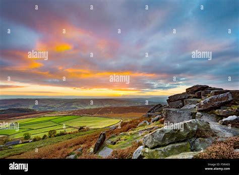 Sunset From Stanage Edge In The Peak District National Park