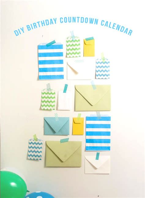 Diy Birthday Countdown Calendar Birthday Countdown Diy Birthday