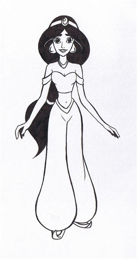 画像をダウンロード Disney Princess Jasmine Drawing Easy 137364