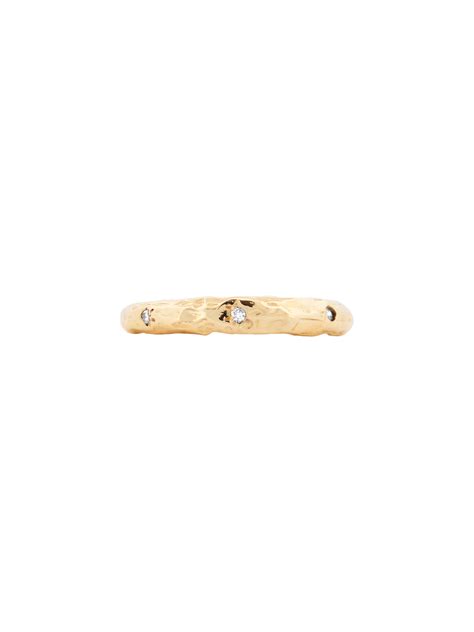 Odette line ring with diamonds by Fie Isolde | Finematter