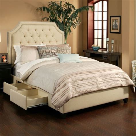 You can also choose from solid wood, panel. Audrey Fabric Upholstered Storage Bed in Wheat - Platform ...