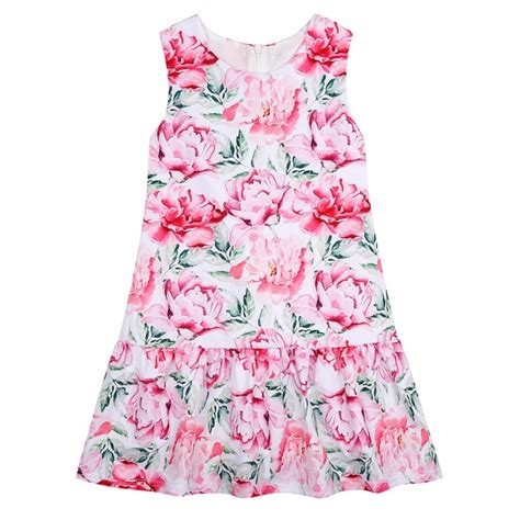 Baby Girls Dress Floral Print Sleeveless Summer Dresses 2017 New