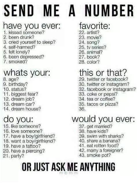 Im Really Bored Send Me A Number Who Knows Me Best