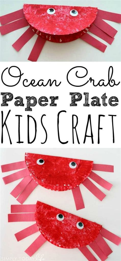 Paper Plate Crab Craft For Kids Simply Today Life