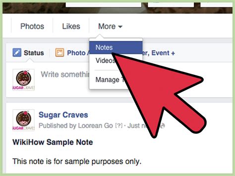 How to create a new page on facebook app. How to Write a Note on Facebook for a Page (Admins Only ...