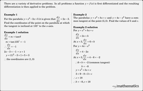 Derivative Problems Maths Advanced Year 11 Nsw