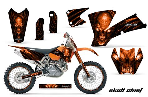 Skull Chief Creatorx Custom Dirt Bike Graphics Kits For Honda Kawasaki