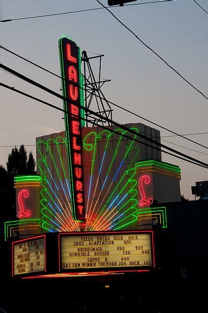 Laurelhurst Theater Theatre Lighting Neon Lighting Drive In Theater Movie Theater Oregon Usa